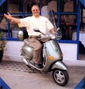 Alvaro on his Vespa Scooter