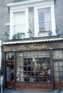 Old picture of La Famiglia - front exterior